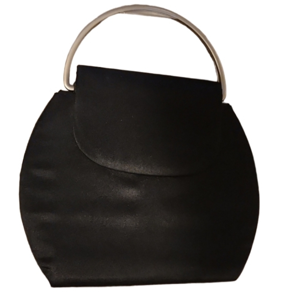 Reaction Kenneth Cole black bag metal hand strap evening bag mini bag Purse